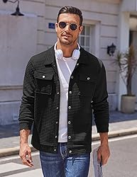 COOFANDY Men's Quilted Shirt Jacket Fashion Shacket