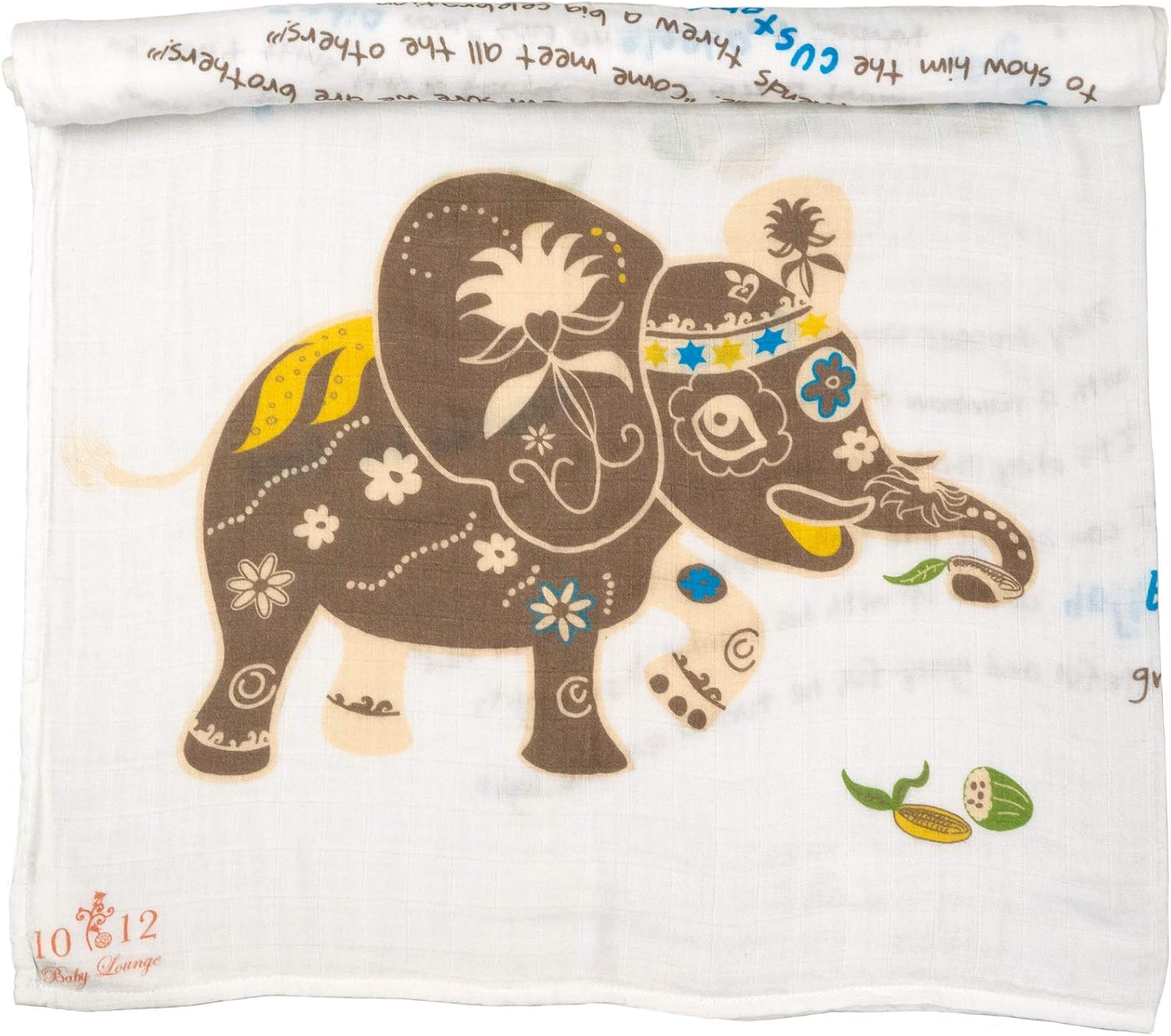 elephant muslin swaddle blanket