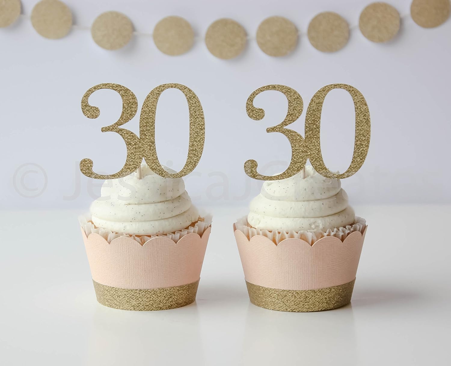 30th Birthday Cupcake Topper 30th Party Decor Cupcake