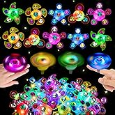 24PCS LED Light Up Fidget Spinner Rings Glow Party Favors Bulk for Kids 4-8 8-12 Goodie Treat Bag Stuffers Pinata Fillers Car