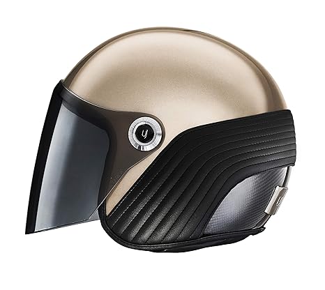 Ujet offener Helm | Leichtes Carbon | Von einem der Top-Modedesigner | Für Moped-, Roller- und Motorradfahrer (M, Shibuya Gol
