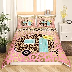 Camper Bedding Set Twin Size Comforter Cover for