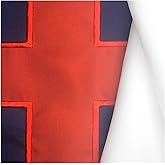 Christian Flag 3x5 ft Double Sided Embroidered Cross - Heavy Duty Polyester with 2 Grommets for Church, Home, Porch (Easter, Christmas, Baptism)