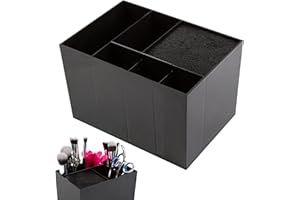 SALON SUPPLY CO Hair Dresser Organizer - Shear Holder for Stylist - Hairstylist Organizer for Station - Scissor Holder Box - Hairstylist Accessories - Holder for Scissors (Black)