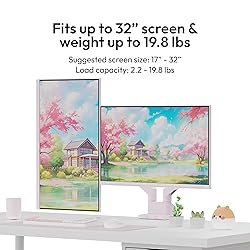 Pixio PS1D Wave Pink Dual Monitor Arm Stand Desk