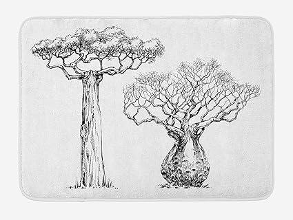 Forest Bath Mat African Baobab Tree Of Life Leafless