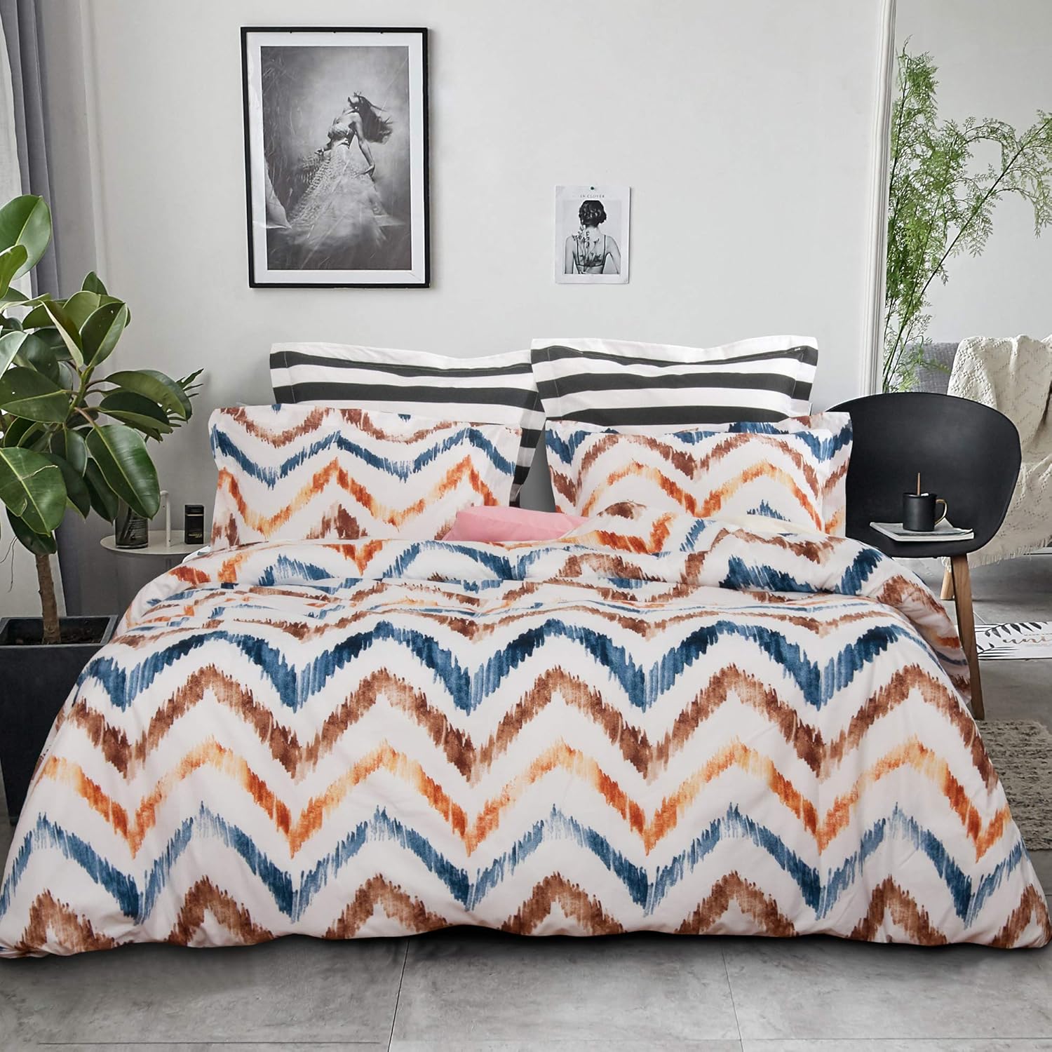 Best Chevron Black And Orange Bedding