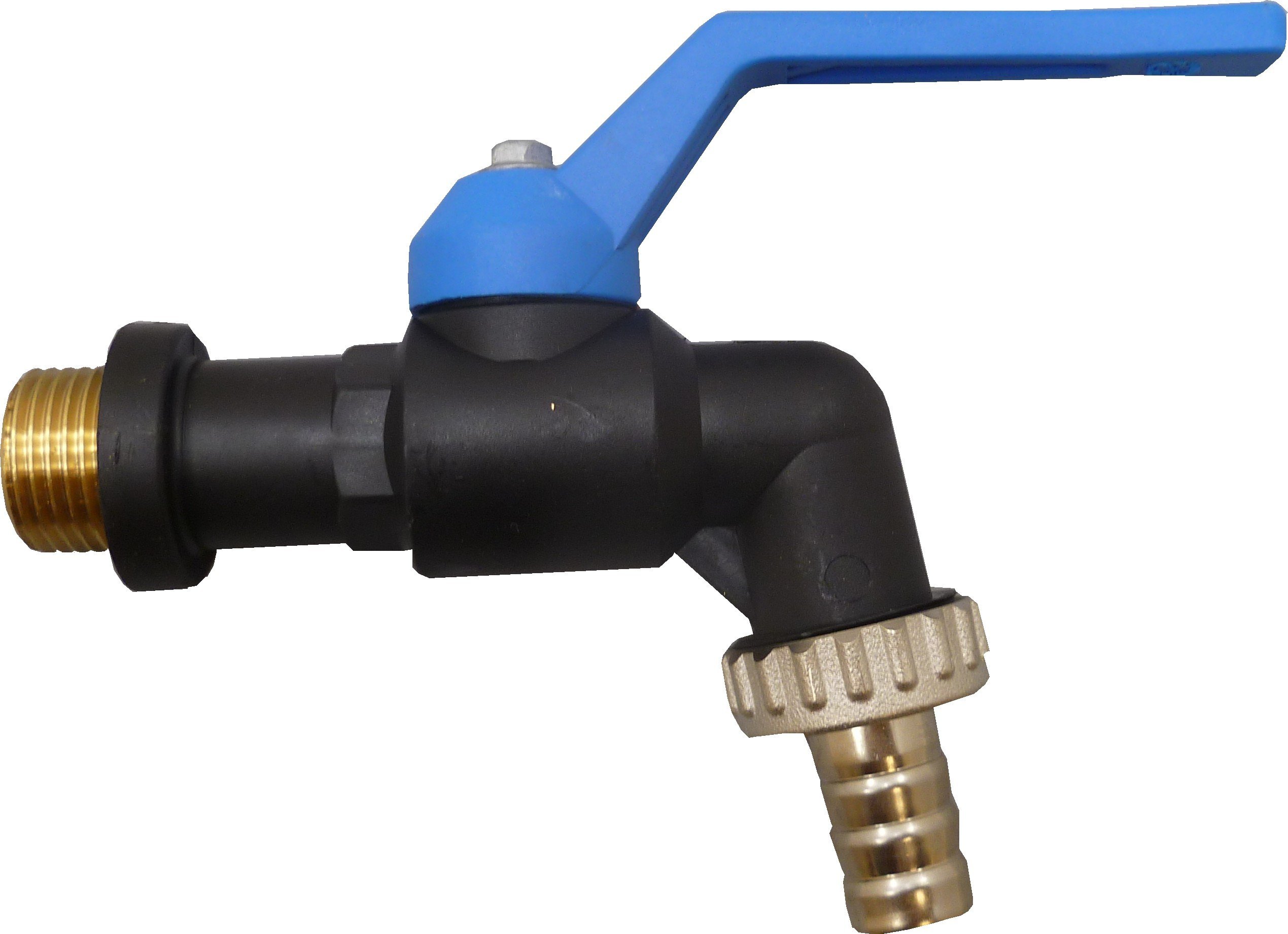 S&M 174049 – Anti-Frost Circle Tap 1/2 Inch, Black Polypropylene, Blue Handle