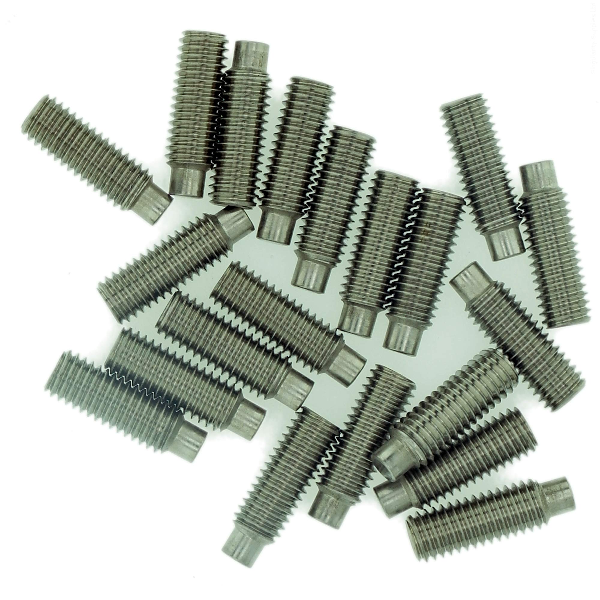 M2 (2mm x 8mm) Hex Socket Grub Screw (Dog Point) - Stainless Steel (A2) (Pack of 20)