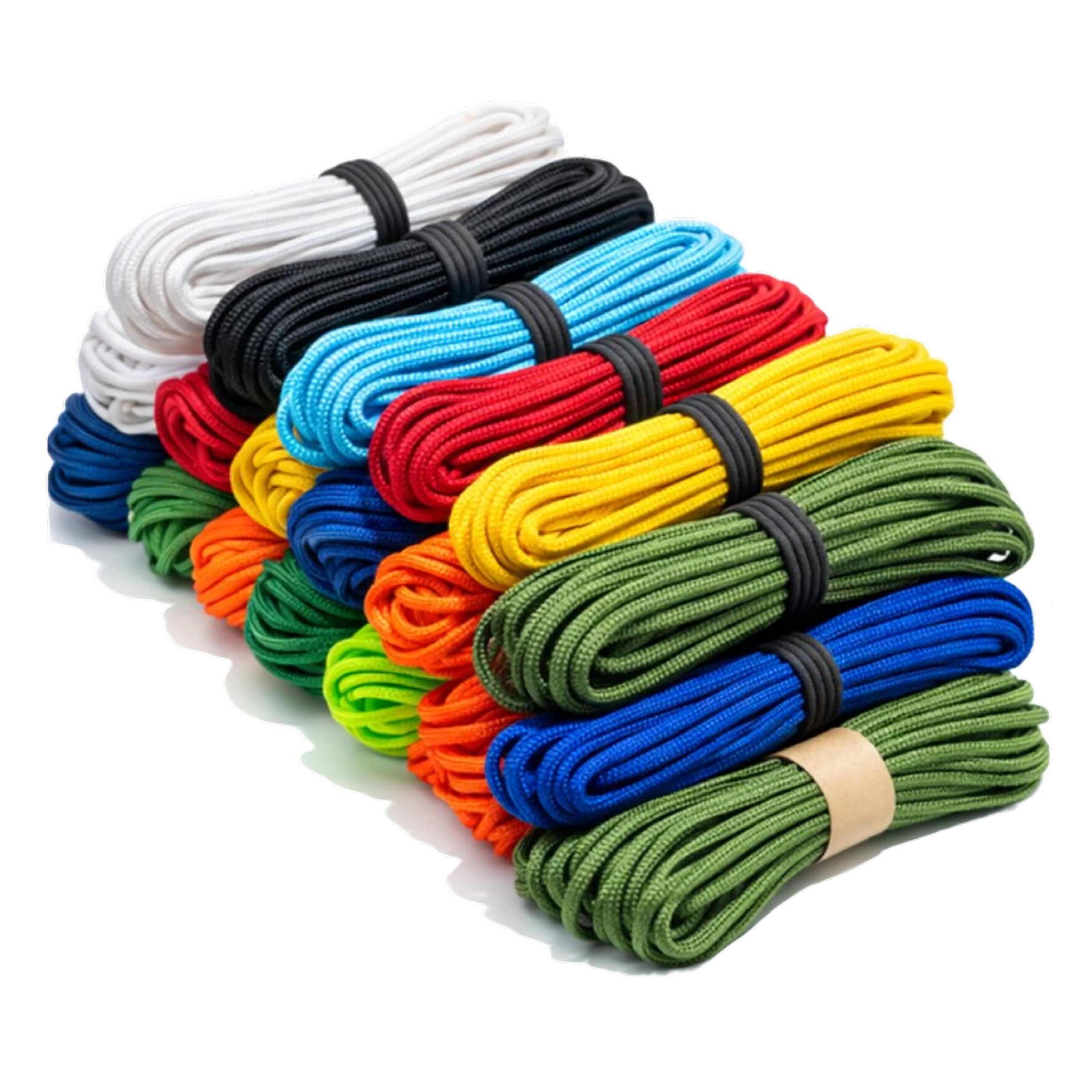 EdcX Paracord 4mm, Set of Random Solid Colors (60m SET) | Ideal for Camping, Survival, Outdoor, Crafting, DIY | 100% Nylon Rope 4mm| Tactical Cord 550 Type III - One-colored Set 400 gr (60m)