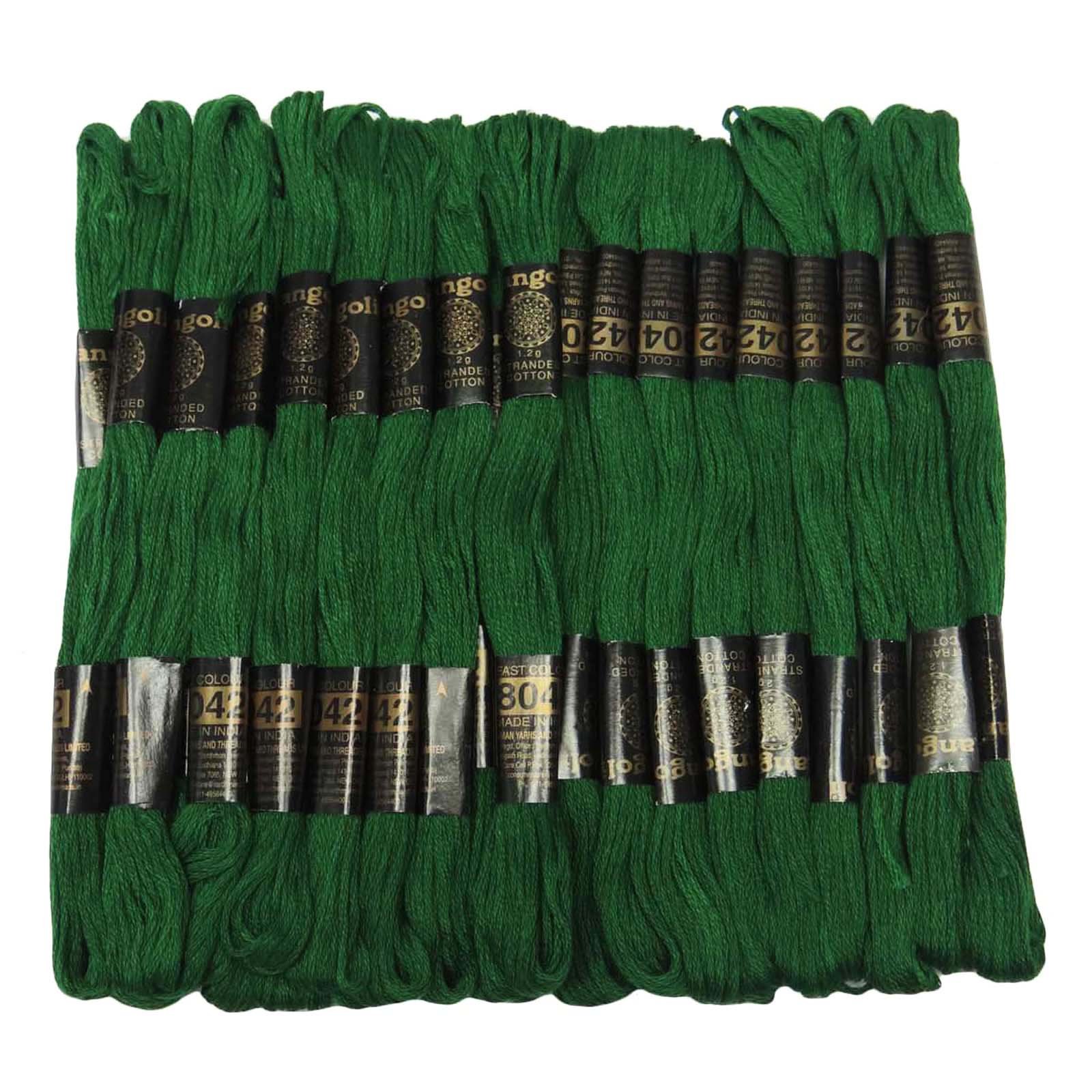 IBA Indianbeautifulart 25 Pcs Cotton Sewing Thread Stitch Cross Floss Embroidery Yarn Skeins Needlepoint