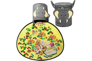 AJFWM Toy Storage Organizer and Play Mat,Toy Storage Bag Toy Storage Organizer Toy Storage Organizers and Storag Toy Storage Organizer Toy Organizers and Storage 13"x16"