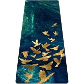 nuveti Printed Travel Yoga Mat 1/16 Inch Thick Non Slip Fitness Workout Mat | with Carrying Bag, Foldable Lightweight Suede & Natural Rubber Yoga Mat for Yoga Pilates and Fitness 72