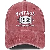 60th Birthday Gifts for Men Women 1965 Hats Vintage 60 Year Old Embroidered Baseball Cap