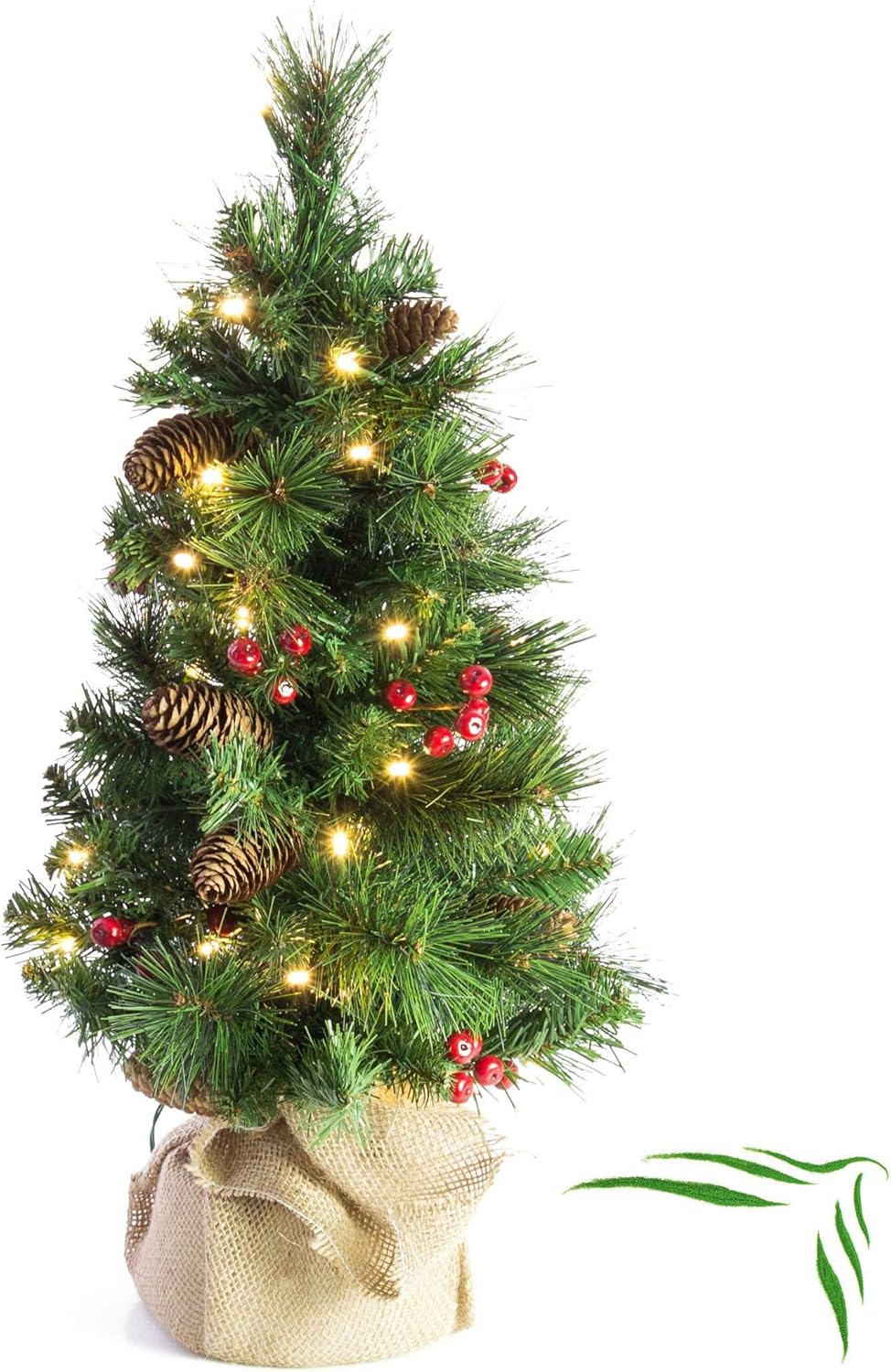 Decorazioni Natalizie Me Contro Te.Artplants De Albero Di Natale Decorativo Bukarest Con 35 Led Decorato 80 Rami 60cm O 35cm Albero Di Natale Con Luci Abete Da Tavolo Amazon It Casa E Cucina