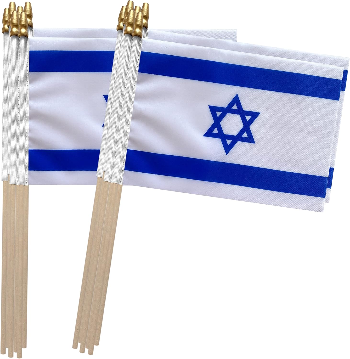 Flags - TSMD Israel Stick Flag Israeli Small Mini Hand Held Flags,5x8 Inch,12 Pack
