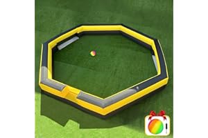 NINGHAOVOV 20FT Gaga Ball Pit Portable with Soccer Goals,Inflatable Gaga Ball Pit with Blower for Indoor Outdoor School Family Activities Giant Inflatable Sport Games