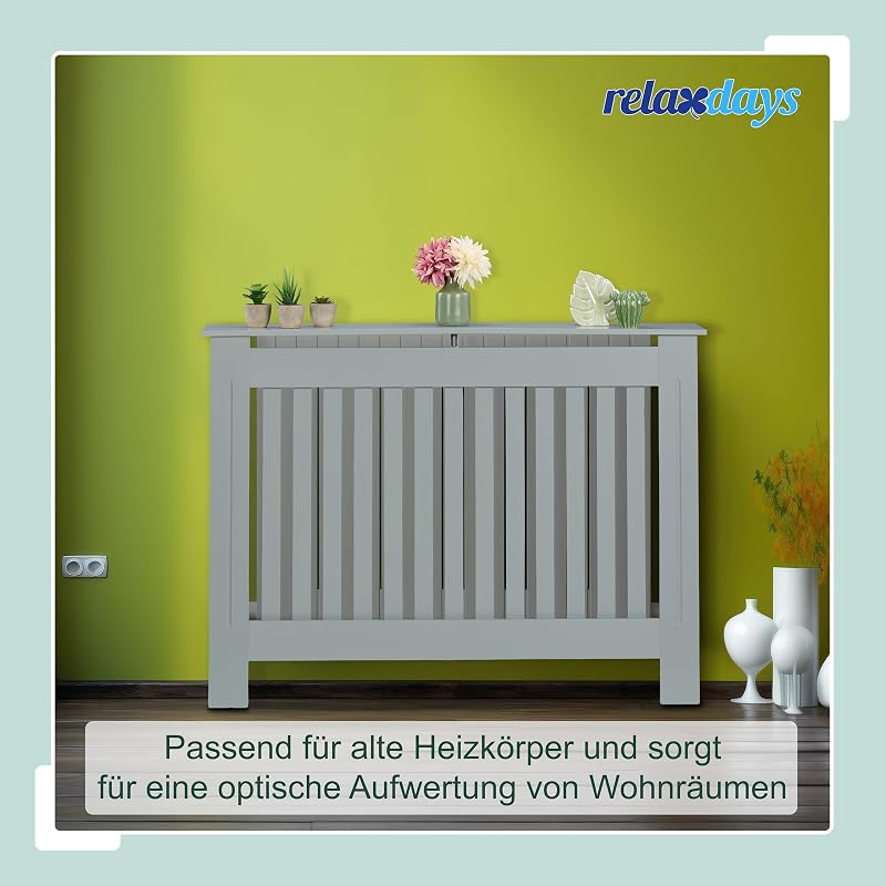 Heizkörperverkleidung, Landhausstil, versch. Größen, für alte Heizkörper, Heizungsabdeckung Regal, MDF, weiß