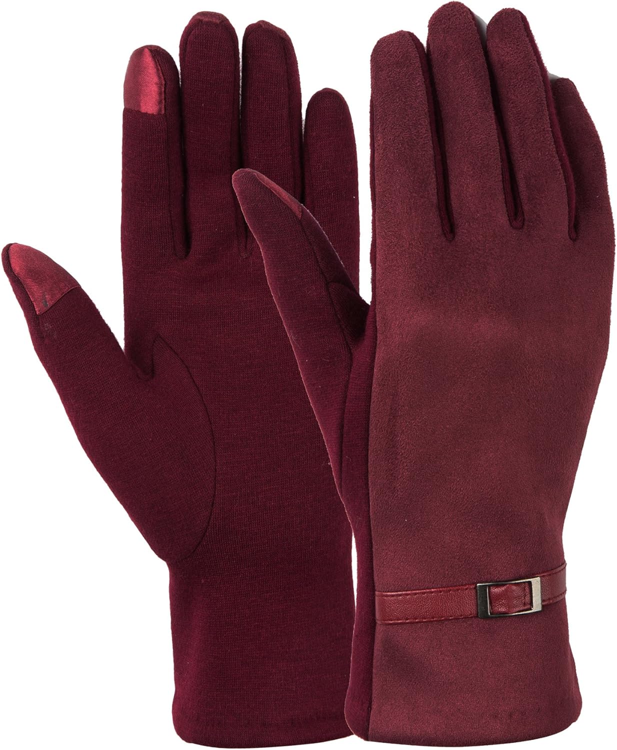 OTIOTI Womens Gloves Winter Touch Screen Texting Gloves for Women Fleece Lined Thick Warm Gloves (1 Pairs-Black, one size) at  Women’s Clothing store