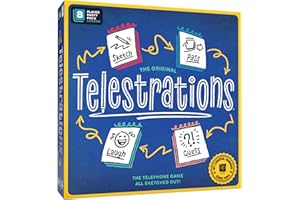 USAOPOLY Telestrations 8 Player 2nd Edition Board Game, Award Winning Hilarious and Unpredictable Must Have Party Game with a New Look, Sketch What Your Read Then Guess What You Saw, 4-8 Players, Ages 10+