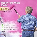 HeaHap Paint Roller with 6 Covers Extendable Pole Long Reach view 3