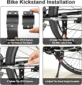 NUWAB Premium Bike Kickstand Aluminium Alloy Adjustable 24-28 inch view 4