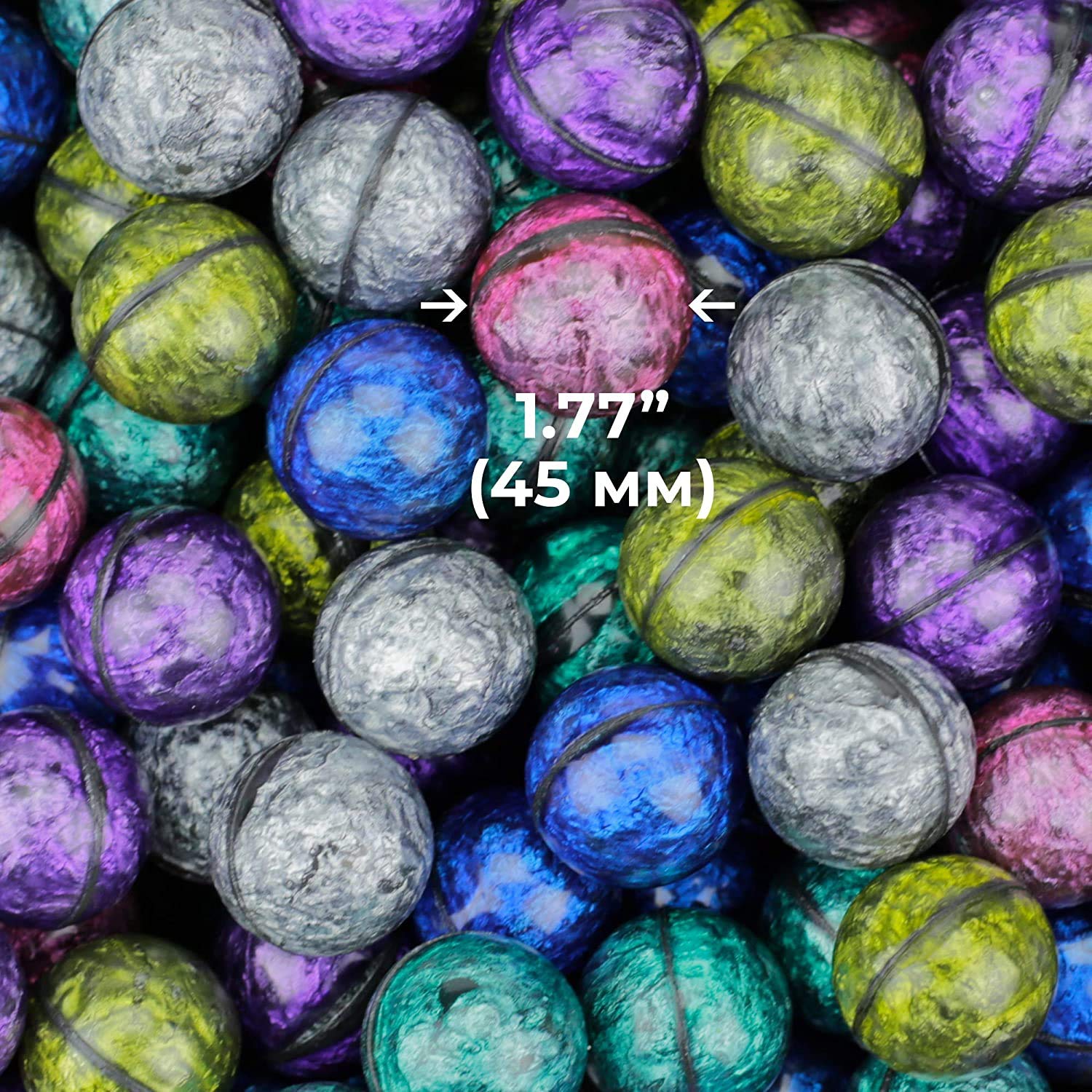 Entervending Bouncy Balls in The Gift Box - 45mm Bouncy Balls Variation