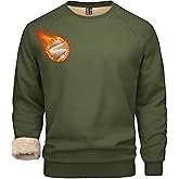 MAGCOMSEN Men's Sweatshirts Sherpa Lined, Heavyweight Fleece Pullover, Warm Crewneck Winter Sweatshirt