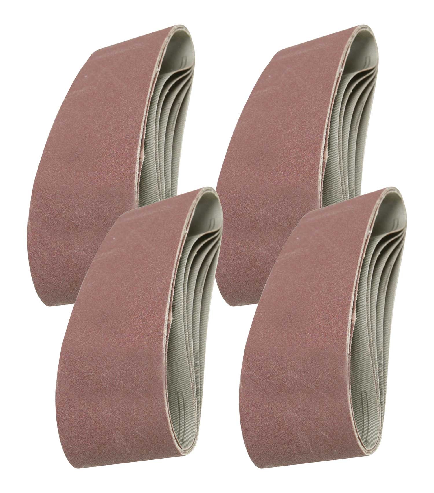 20 Mixed Grade Sanding Belts for to fit the Redline 77099 Belt Sander 75mm x 533mm