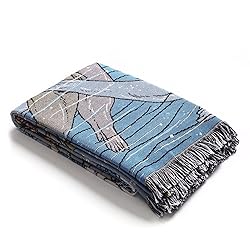 Shesyuki Boho Throw Blanket Reversible Cotton