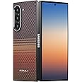 pitaka for Z Fold 6 Case, Slim & Light Magnetic Galaxy Z Fold 6 Case with a Case-Less Touch Feeling, 1500D Aramid Fiber Made, Back Cover Only [MagEZ Case 5 - Sunset]