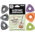 Bog Street Textured AXE Series Ergonomic Guitar Picks Thin Guitar Pick Pack of 6 with CUT, BLADE & BATTLE AXE Picks for Guitar - Made in USA Non Slip Guitar Picks Thick and Thin Pack