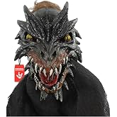 Zagone Studios Noir Dragone Dragon Face Latex Mask with Harnessed Moving Mouth