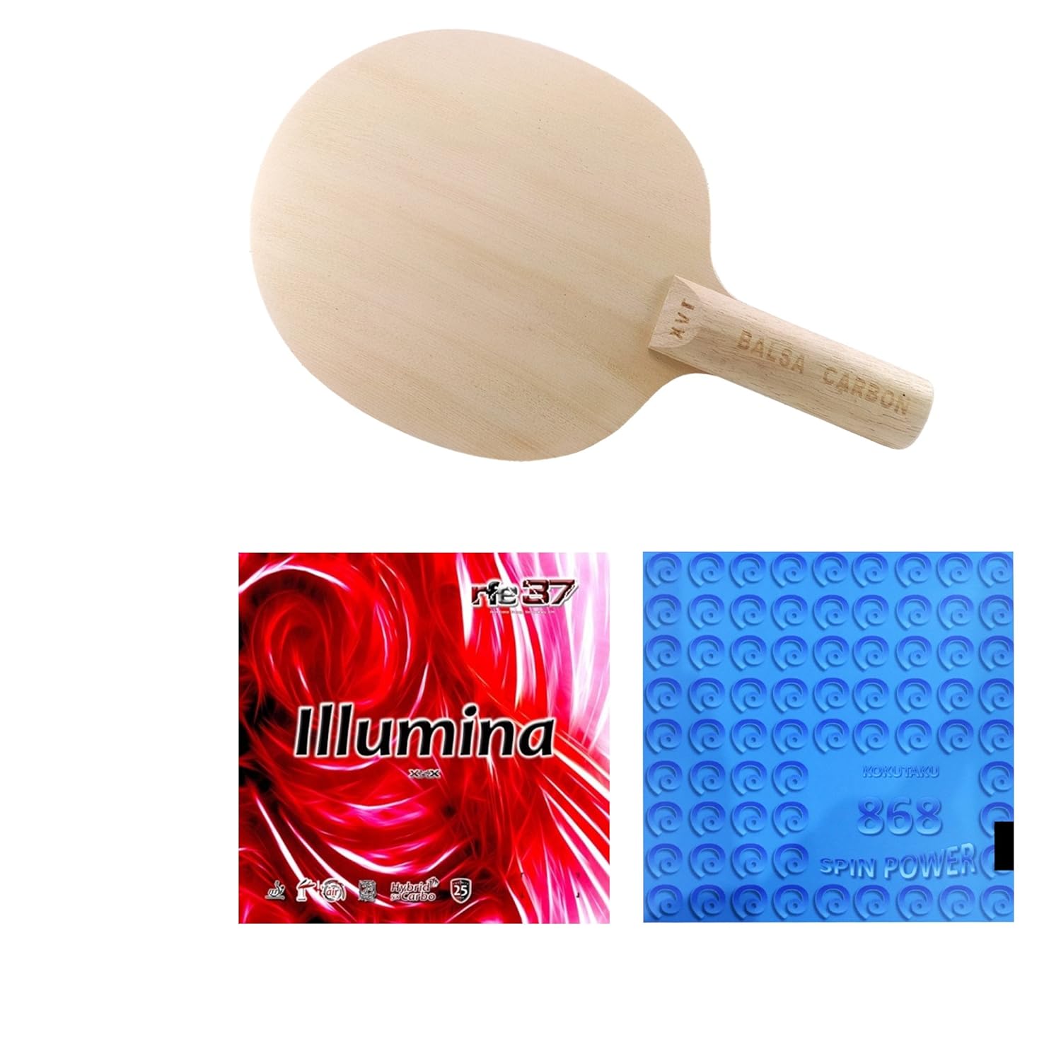 Kokutaku Balsaカーボン Hinoki Xvt 868 B01n9smq6d Illuminaソフト 高パフォーマンステーブルテニス ラケット Air Spinpower シェークハンドラケット 超人気 Amansbistropa Com