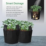 JERIA 12-Pack 3 Gallon Grow Bags with Handles & Plant Labels - Black view 6