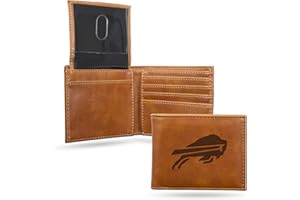 Rico Industries NFL Laser Engraved Billfold Wallet Laser Engraved Bill-fold Wallet - Slim Design - Great Gift