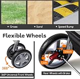Maxmass Travel Pet Stroller Foldable 4 Wheels Grey with Storage Basket view 6