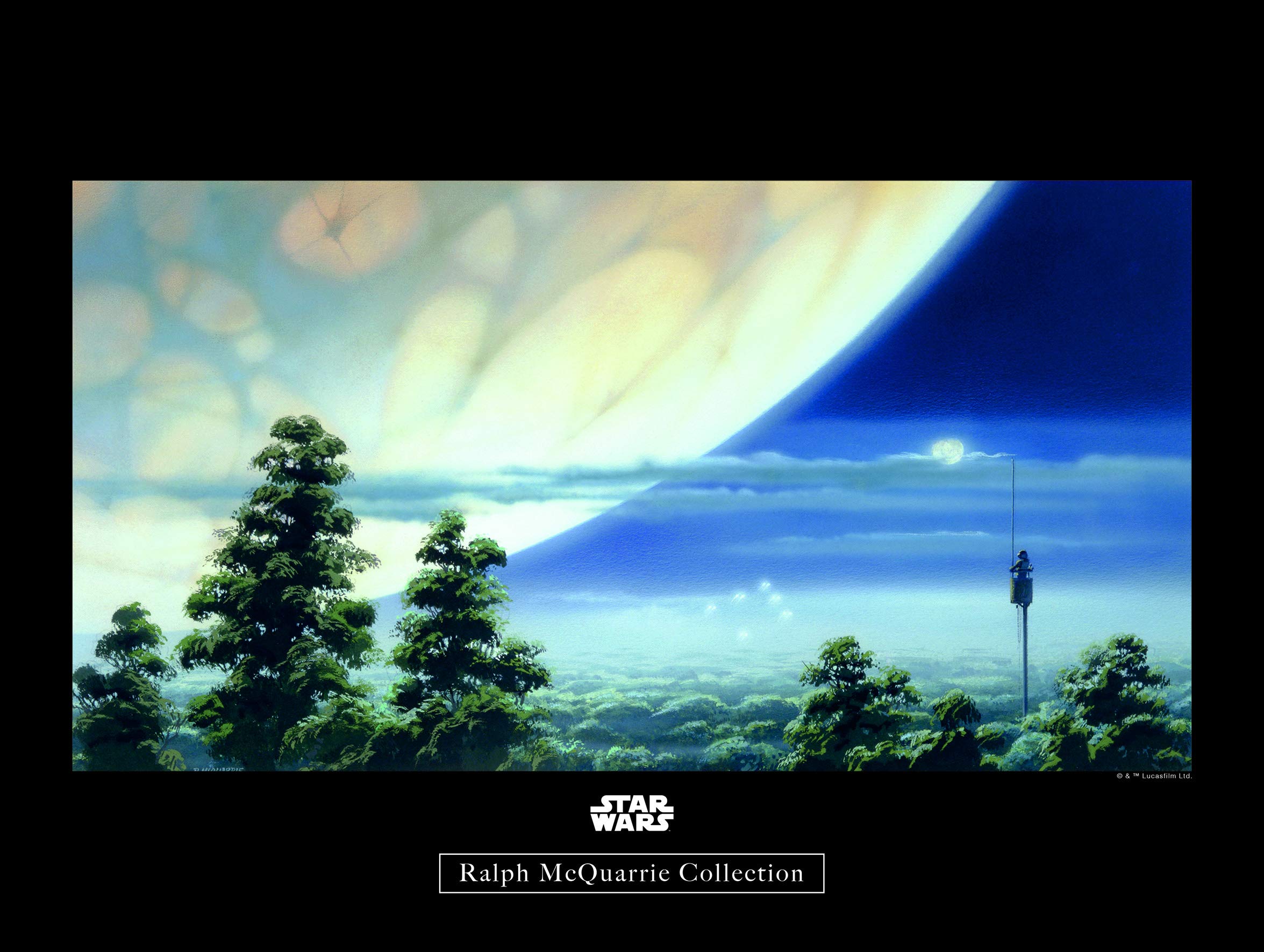 Komar Wall Picture | Star Wars Classic RMQ Yavin Lookout | Children's Room Decoration Art Print | No Frame | WB168-40x30 cm | Size: 40 x 30 cm (Width x Height)
