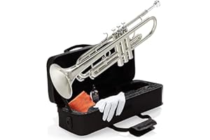 Mendini B-Flat Trumpet, Nickel Plated - MTT-N