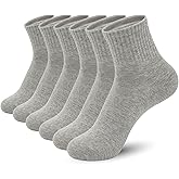 Sakusock Cotton Quarter Socks for Women and Men Thin Mini Crew Elastic Casual Soft Comfort Above Ankle Socks 6 Pairs