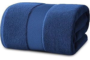 Infinitee Xclusives – Luxury Bath Sheets Towels – 1 Pack 600 GSM (35X70 Inches) – 100% Ring Spun Cotton Large Bath Towels for Bathroom (Tranquil Navy, Bath Sheets - Pack 1)
