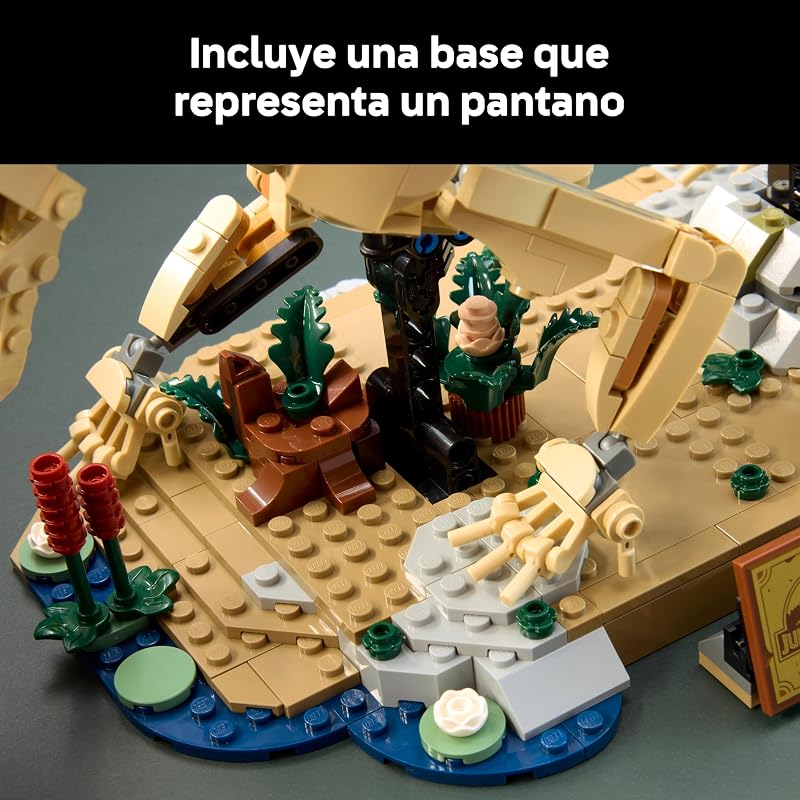 Jurassic World Fósiles de Dinosaurio: Triceratops - Kit de Maquetas para Adultos con Minifigura de Dr. Gerry Harding - Decoración para la Estantería - Regalo Fans de Parque Jurásico - 77985