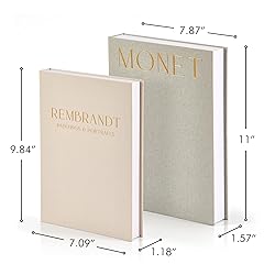 ZICOTO Beautiful Decorative Books - Set of 2 Linen
