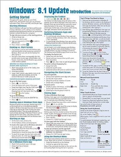 Window 8 Reference Windows 8.1 Update Quick Reference Guide: Introduction (Cheat Sheet of ...