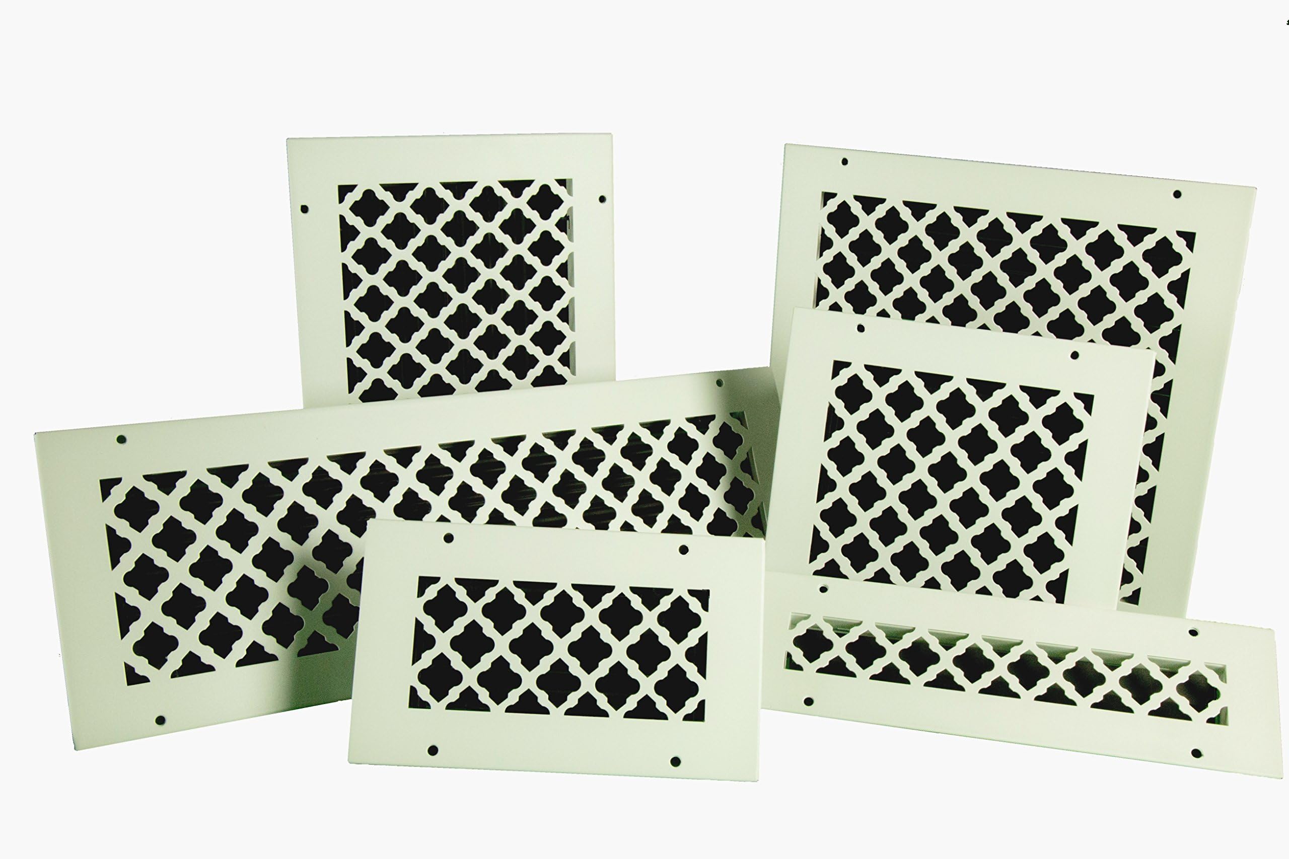 16 x 16 White (Paintable) Tuscan Ceiling and Wall Air Returns and Grilles (18" x 18" Overall)