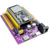 ESP32 Development Board with USB Type-C and CP2102 + 38-Pin Expansion Board, Dual-Core WiFi Bluetooth Microcontroller with Breakout Base for Arduino IDE and IoT Projects