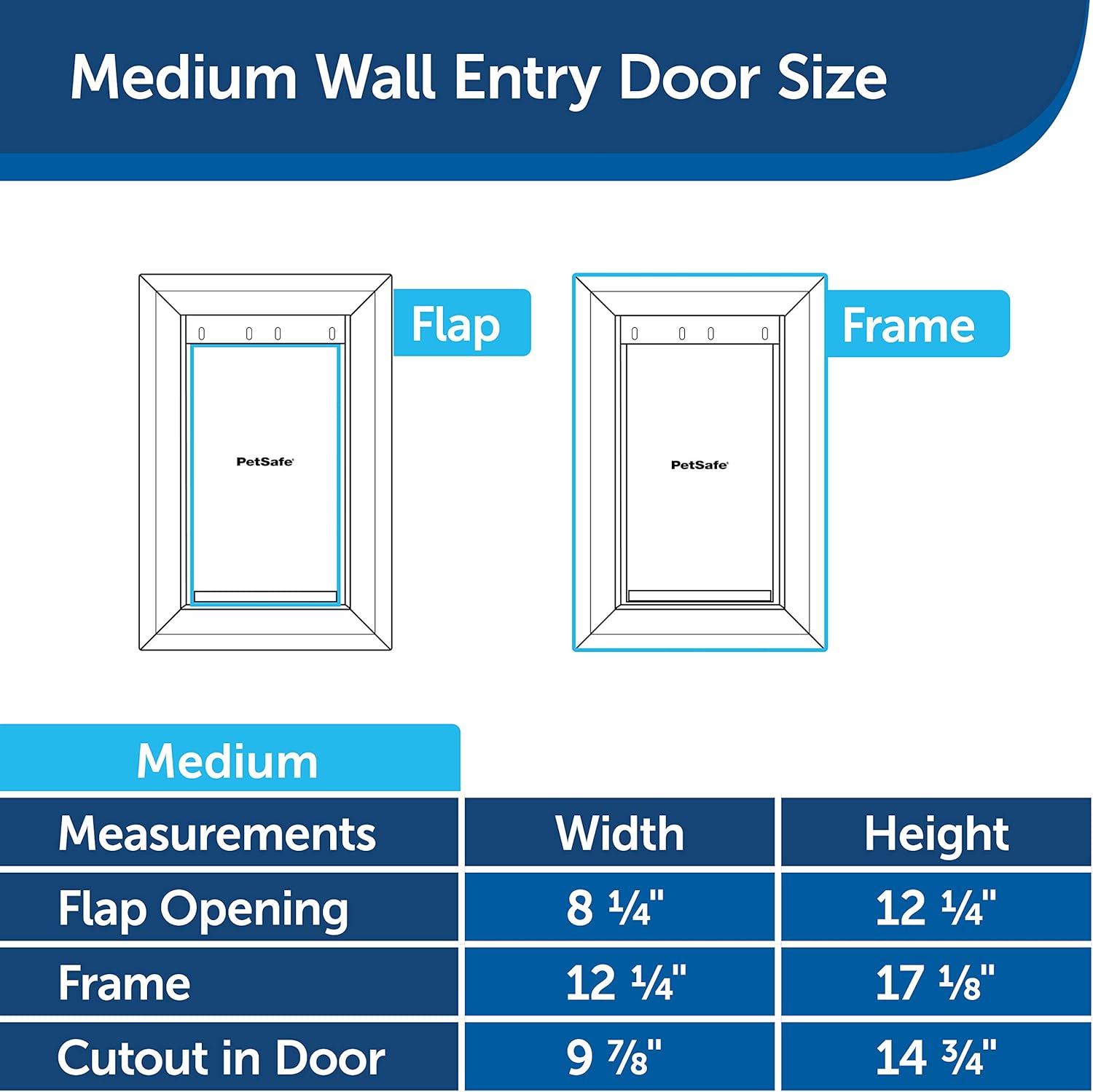 PetSafe Wall Entry Pet Door – Best for Small, Medium and Large Size Pets – DIY Installation – Includes Telescoping Tunnel for Interior and Exterior Wall Installation – Size Medium : Pet Supplies