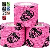 Gymreapers Hook Grip Weightlifting Tape (3 Pack) Premium Adhesive Thumb Skull Tape for Finger Protection, Powerlifting, Exercise & Cross Training - Athletic Sweat Proof Tape