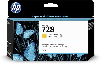 HP 728 Yellow 130ml Genuine Ink Cartridge F9J65A for DesignJet T730 T830