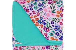 Little Sleepies Cloud Blanket, Soft Viscose from Bamboo Toddler & Baby Blanket for Boys & Girls, Lightweight, Perfect for Hot Sleepers, 50" x 50", Large (Sweet Pea)